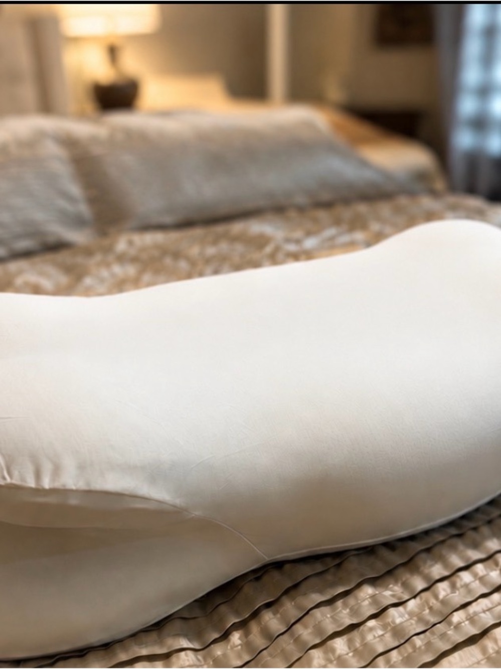 Mellow- Comfortable Contour Support Pillow in White — with Zipper-Cover Included